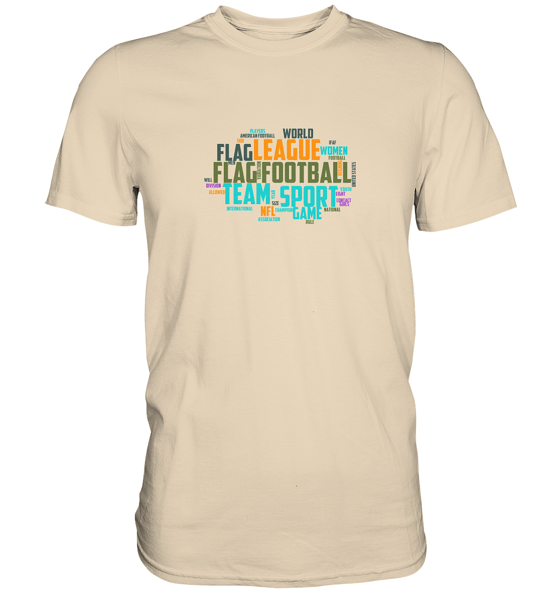 Flag Football Word Bubble - Premium Shirt