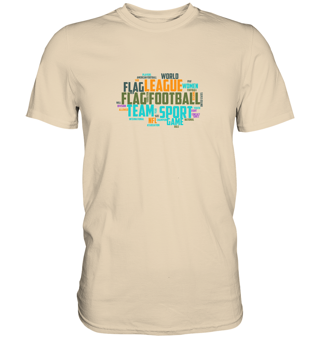 Flag Football Word Bubble - Premium Shirt