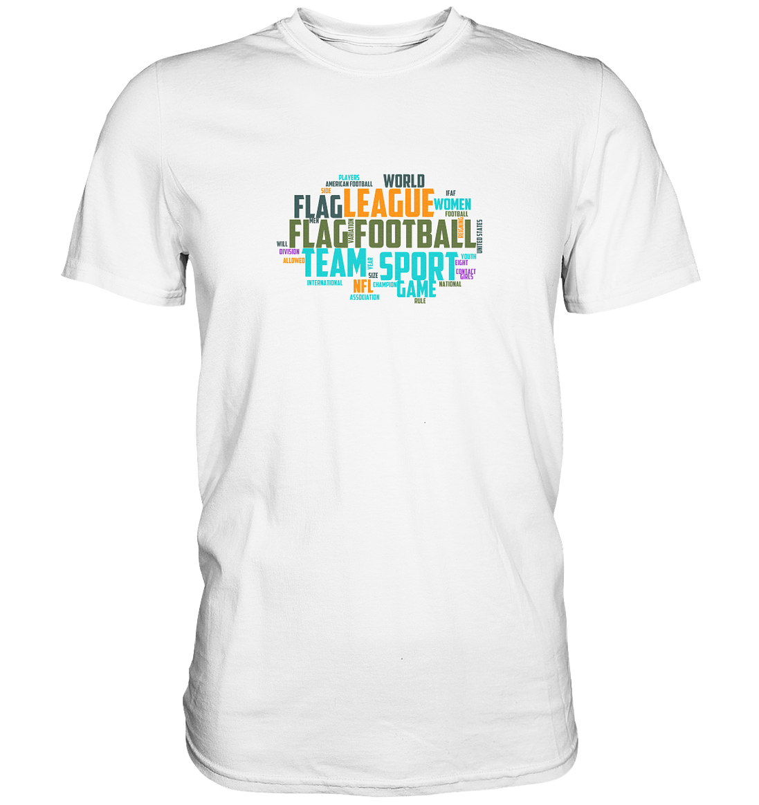 Flag Football Word Bubble - Premium Shirt
