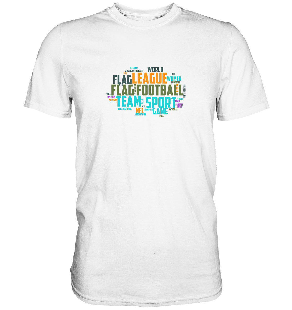 Flag Football Word Bubble - Premium Shirt