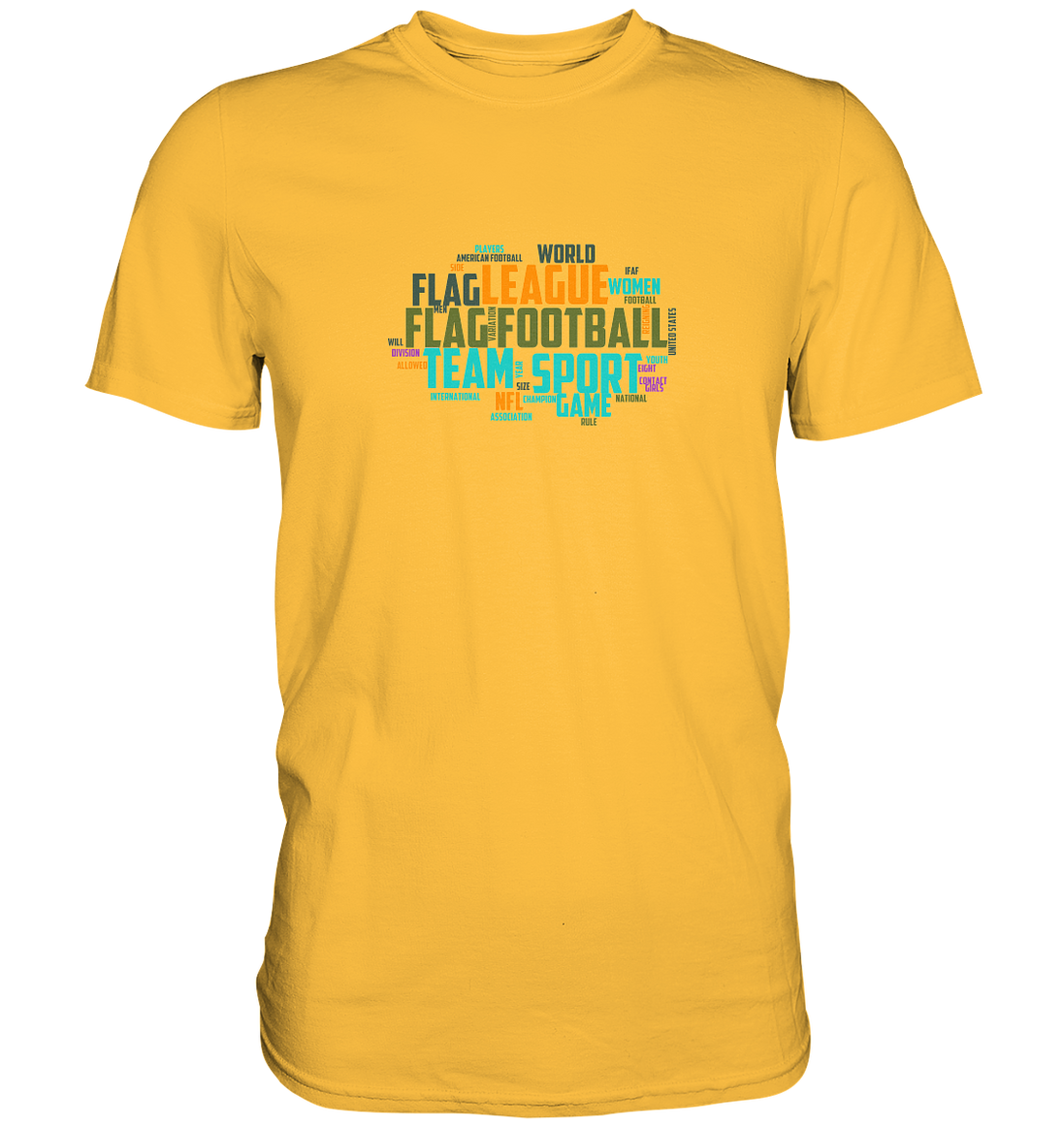 Flag Football Word Bubble - Premium Shirt
