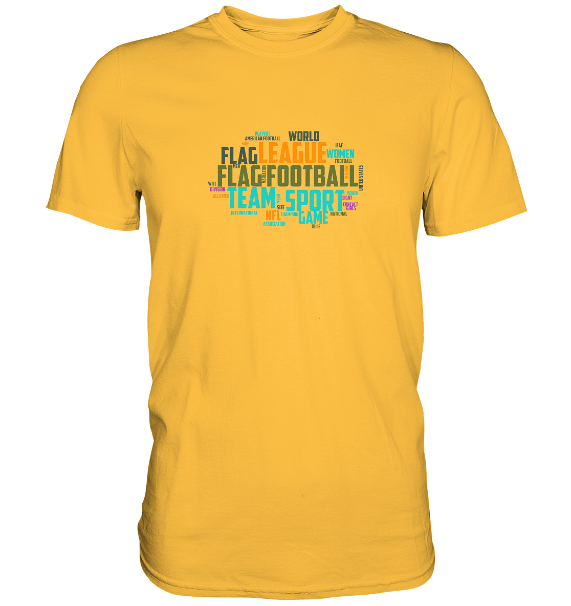 Flag Football Word Bubble - Premium Shirt