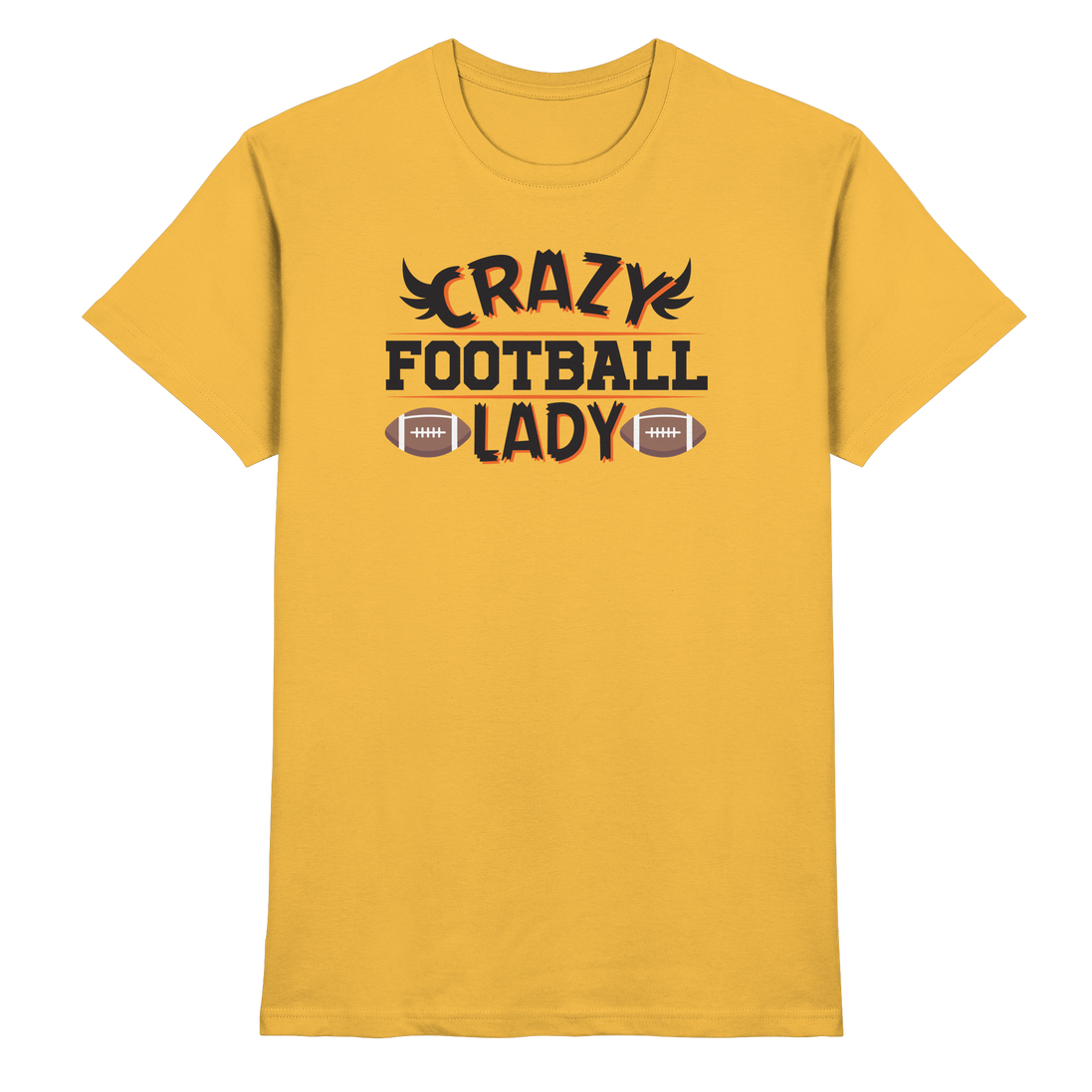 Crazy Football Lady - Premium Shirt