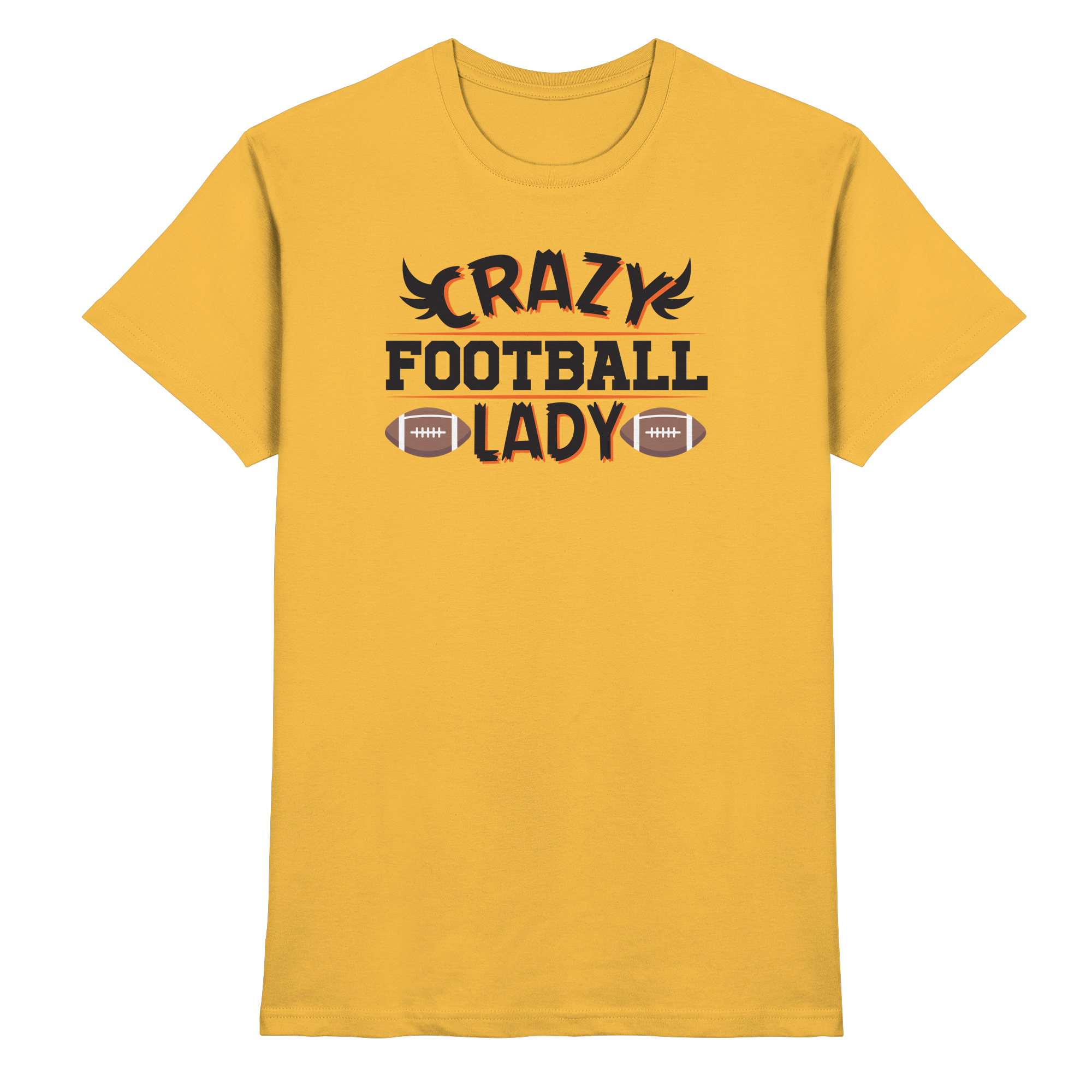 Crazy Football Lady - Premium Shirt