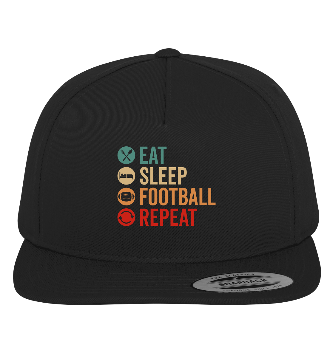 Eat Sleep Football Repeat - Premium Snapback