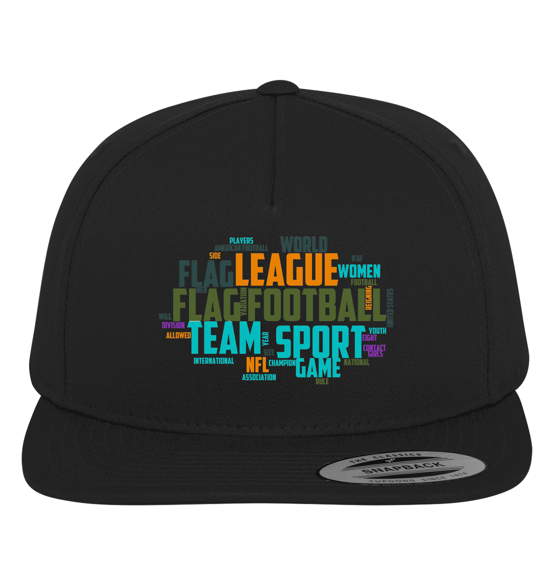 Flag Football Word Bubble - Premium Snapback
