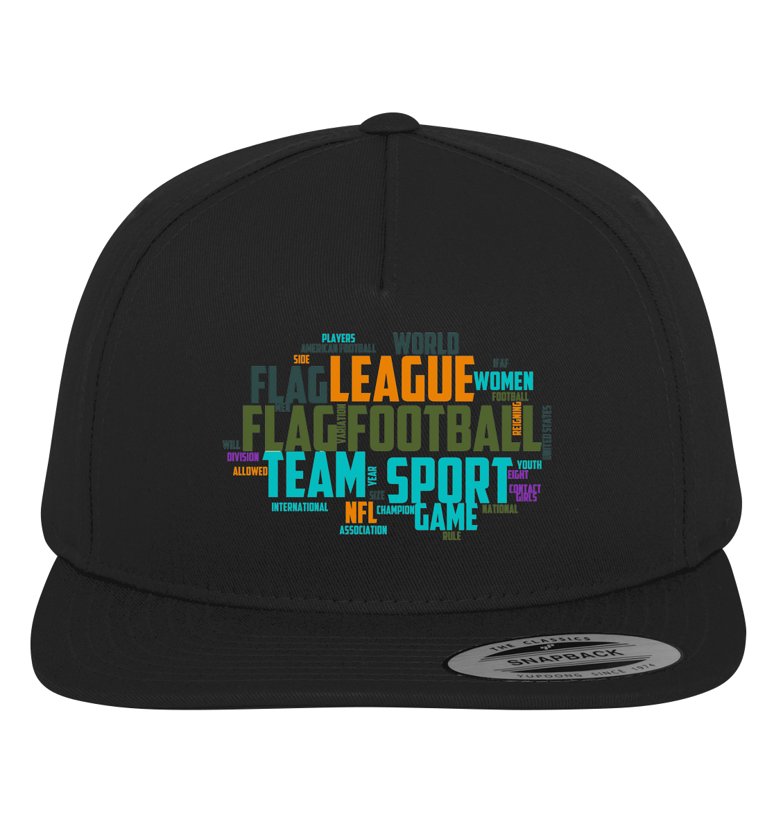 Flag Football Word Bubble - Premium Snapback