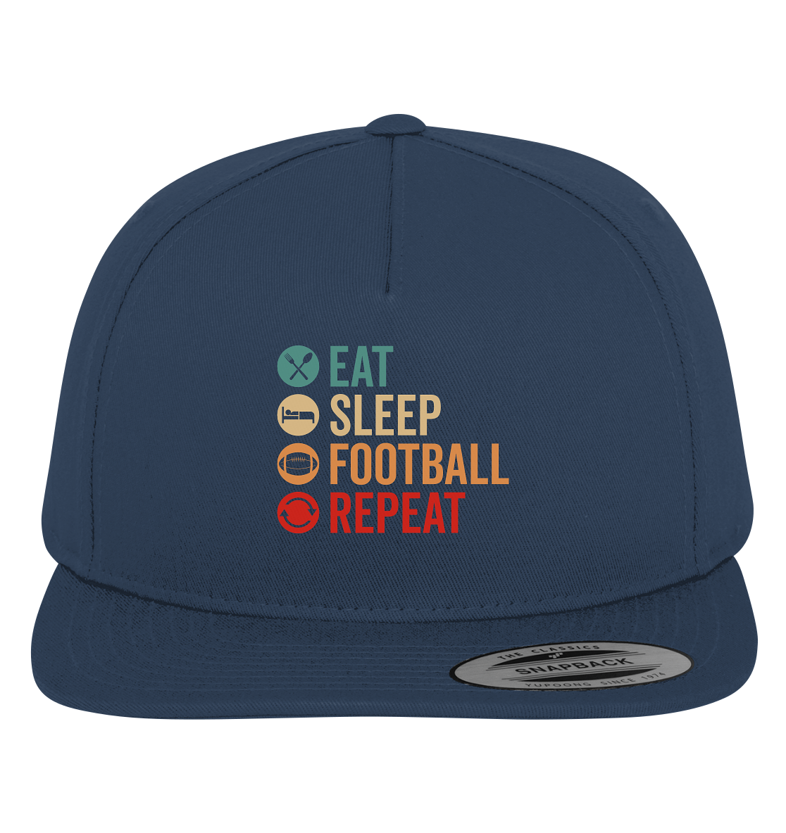 Eat Sleep Football Repeat - Premium Snapback