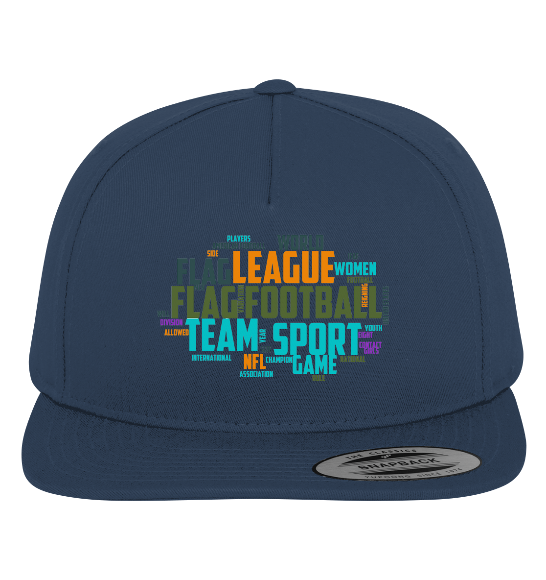 Flag Football Word Bubble - Premium Snapback