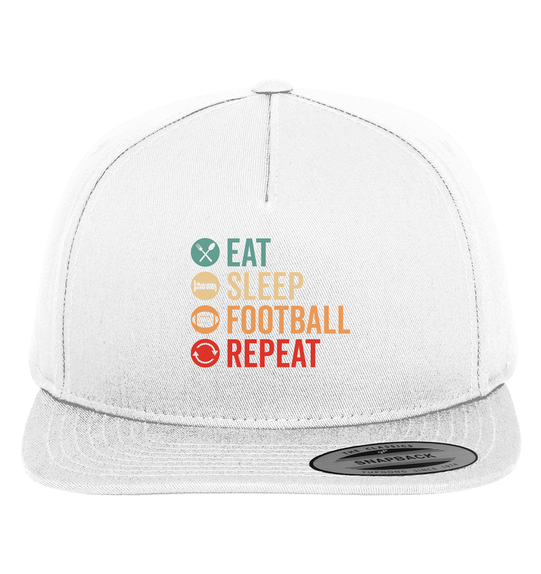 Eat Sleep Football Repeat - Premium Snapback
