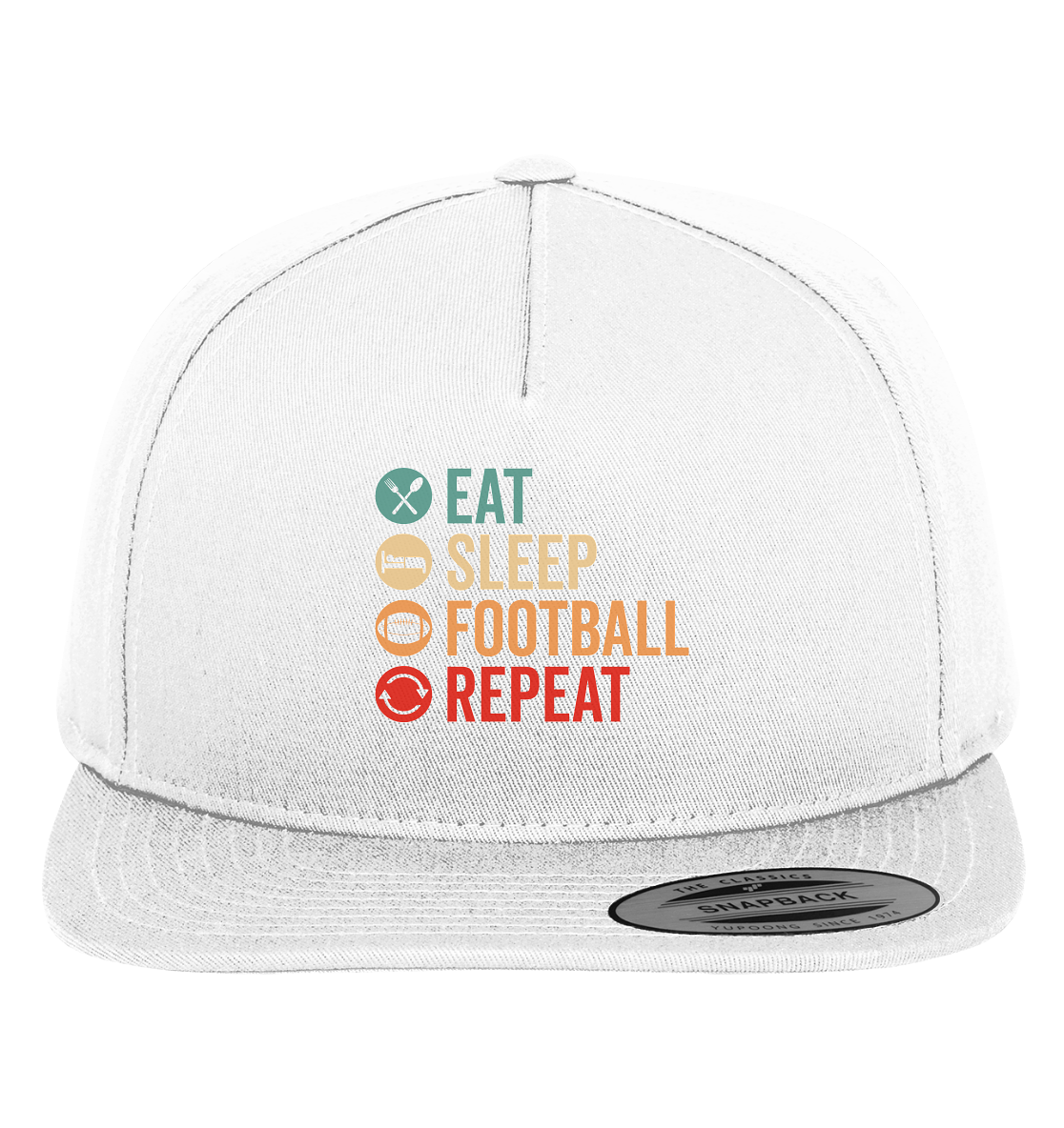 Eat Sleep Football Repeat - Premium Snapback