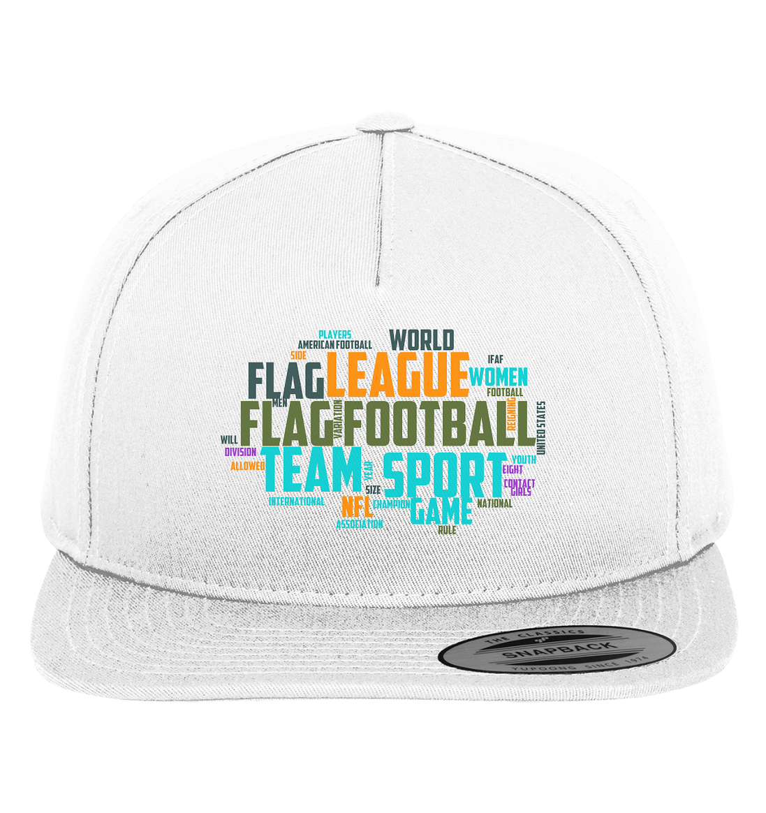 Flag Football Word Bubble - Premium Snapback