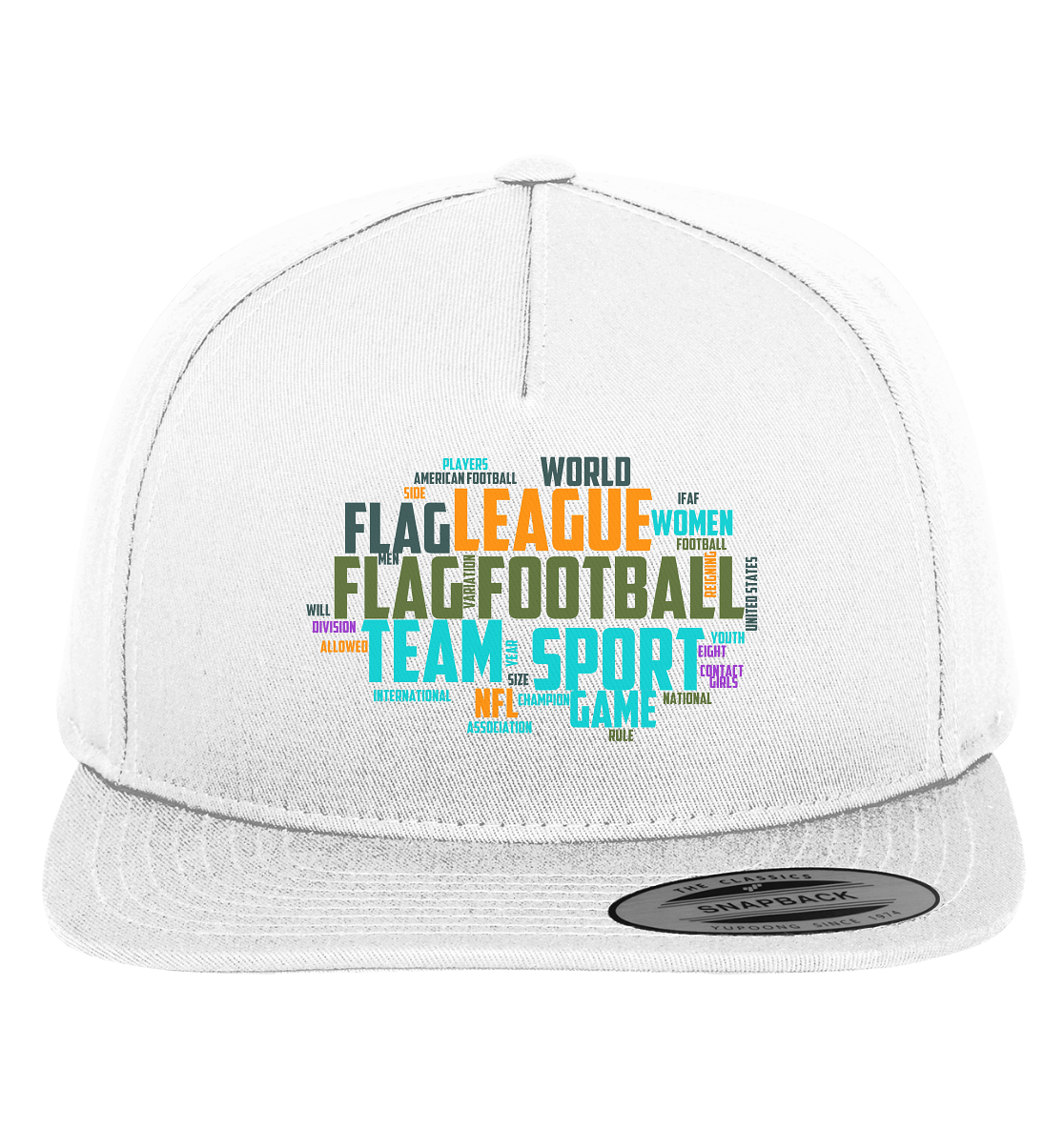 Flag Football Word Bubble - Premium Snapback