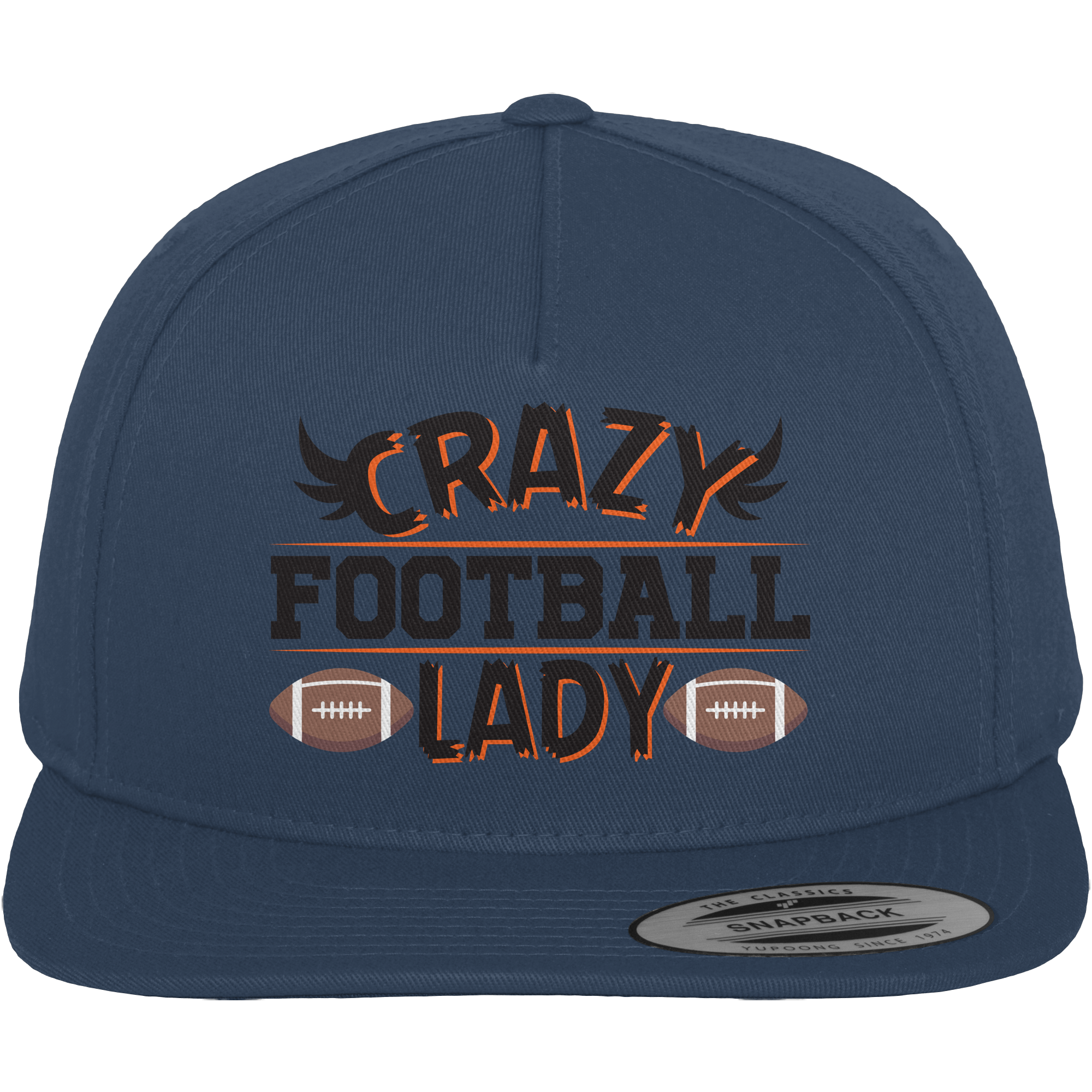 Crazy Football Lady - Premium Snapback