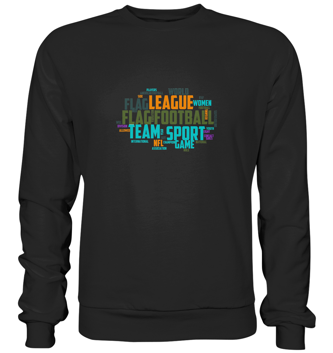 Flag Football Word Bubble - Premium Sweatshirt