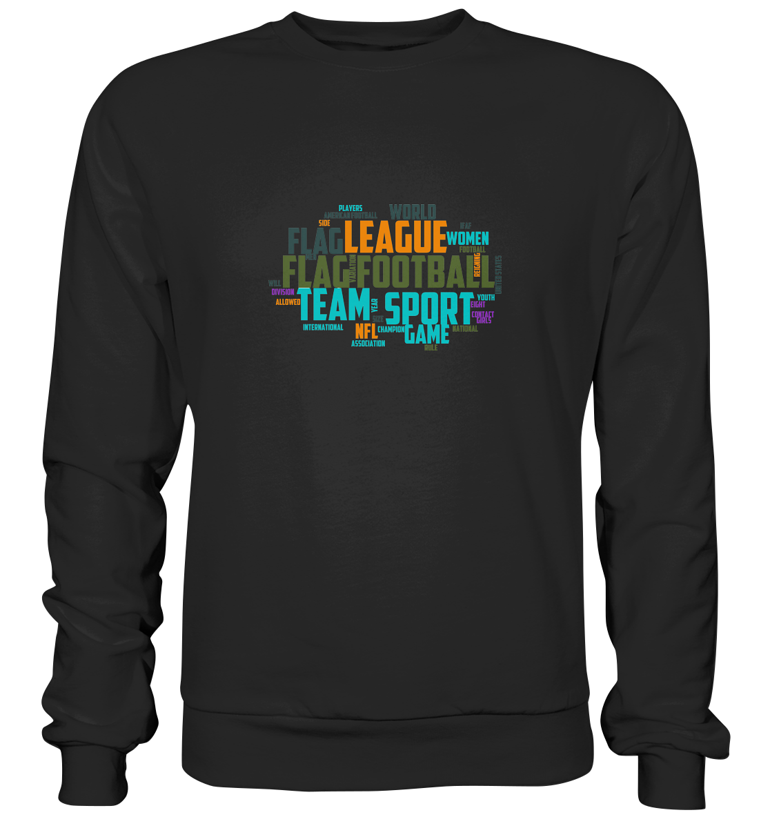 Flag Football Word Bubble - Premium Sweatshirt