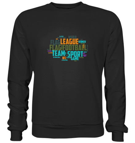 Flag Football Word Bubble - Premium Sweatshirt