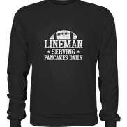 Lineman Serving Pancakes - Premium Sweatshirt