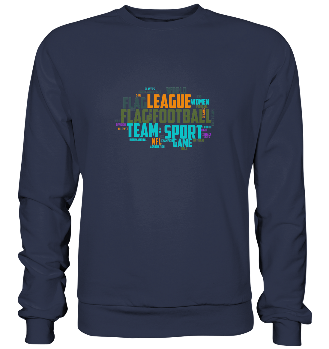 Flag Football Word Bubble - Premium Sweatshirt