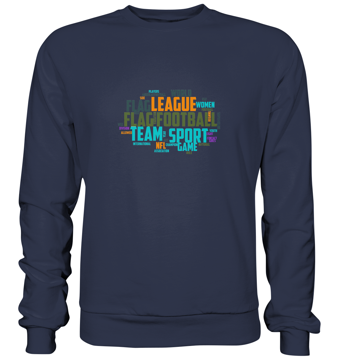 Flag Football Word Bubble - Premium Sweatshirt