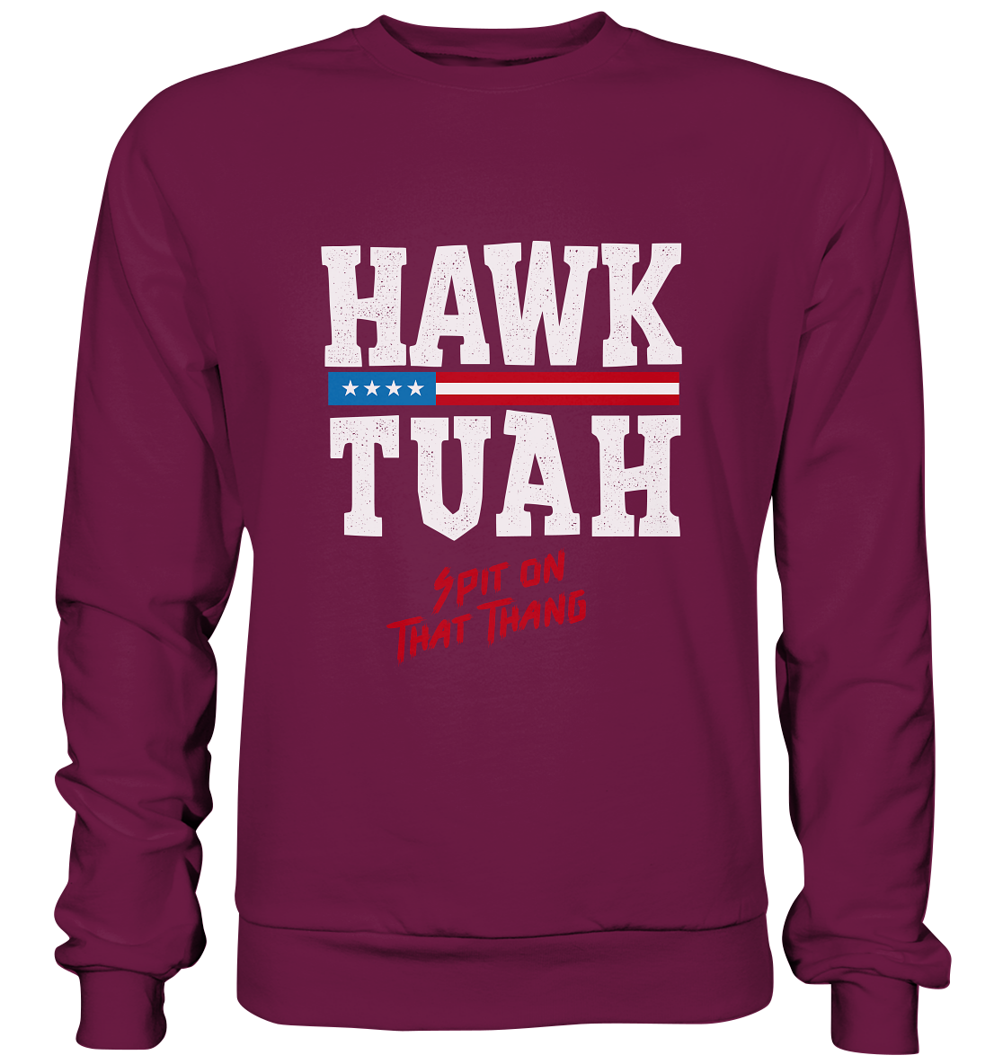 Hawk Tuah White  - Premium Sweatshirt