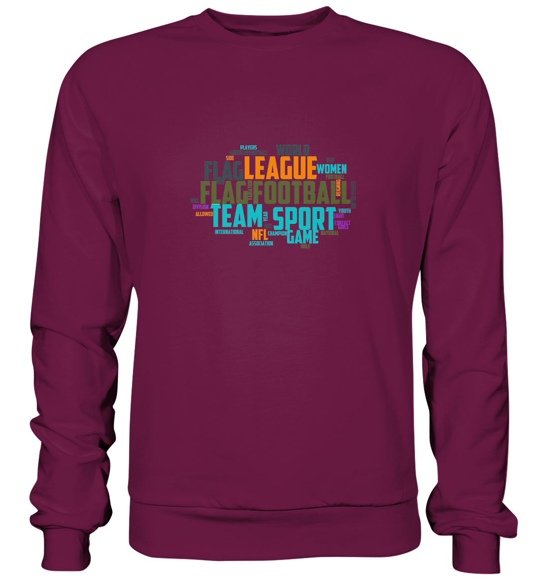 Flag Football Word Bubble - Premium Sweatshirt