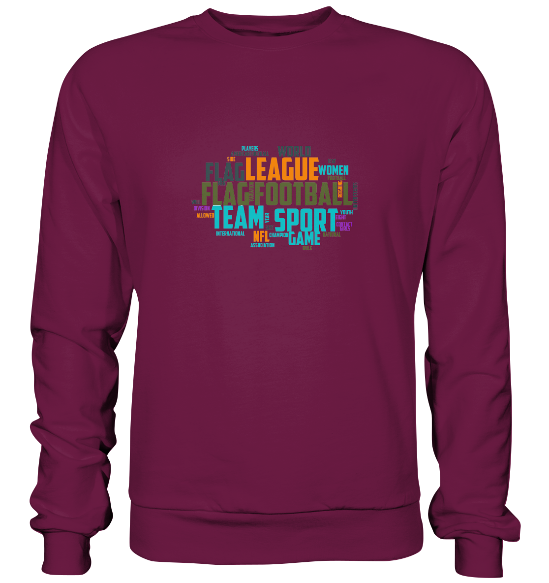 Flag Football Word Bubble - Premium Sweatshirt