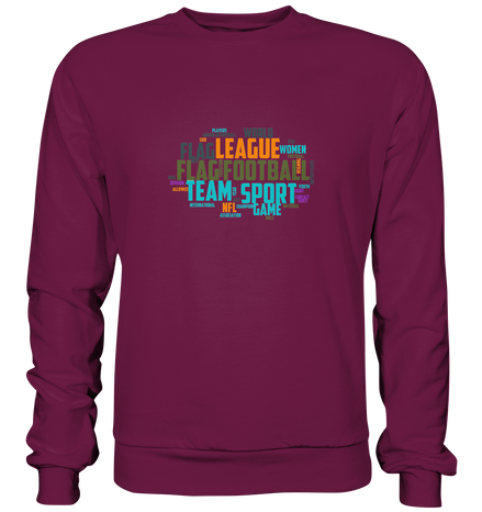 Flag Football Word Bubble - Premium Sweatshirt