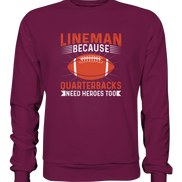 Lineman Quarterback Heroes - Premium Sweatshirt