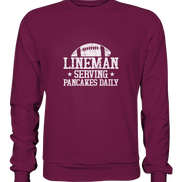 Lineman Serving Pancakes - Premium Sweatshirt