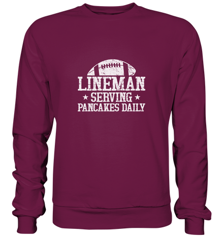 Lineman Serving Pancakes - Premium Sweatshirt