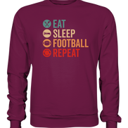 Eat Sleep Football Repeat - Premium Sweatshirt