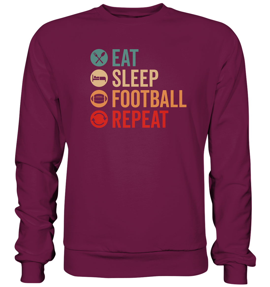 Eat Sleep Football Repeat - Premium Sweatshirt