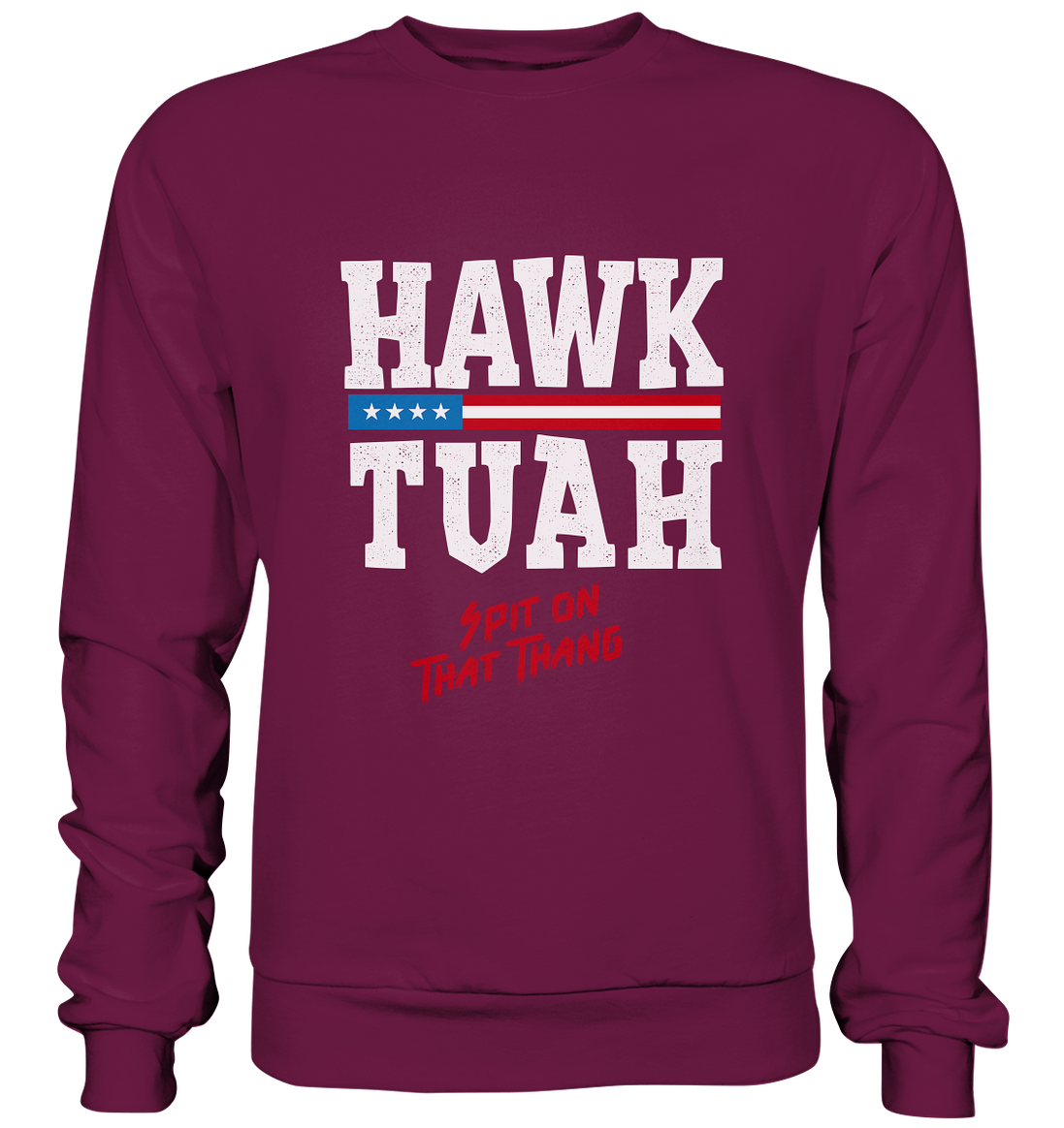 Hawk Tuah White  - Premium Sweatshirt