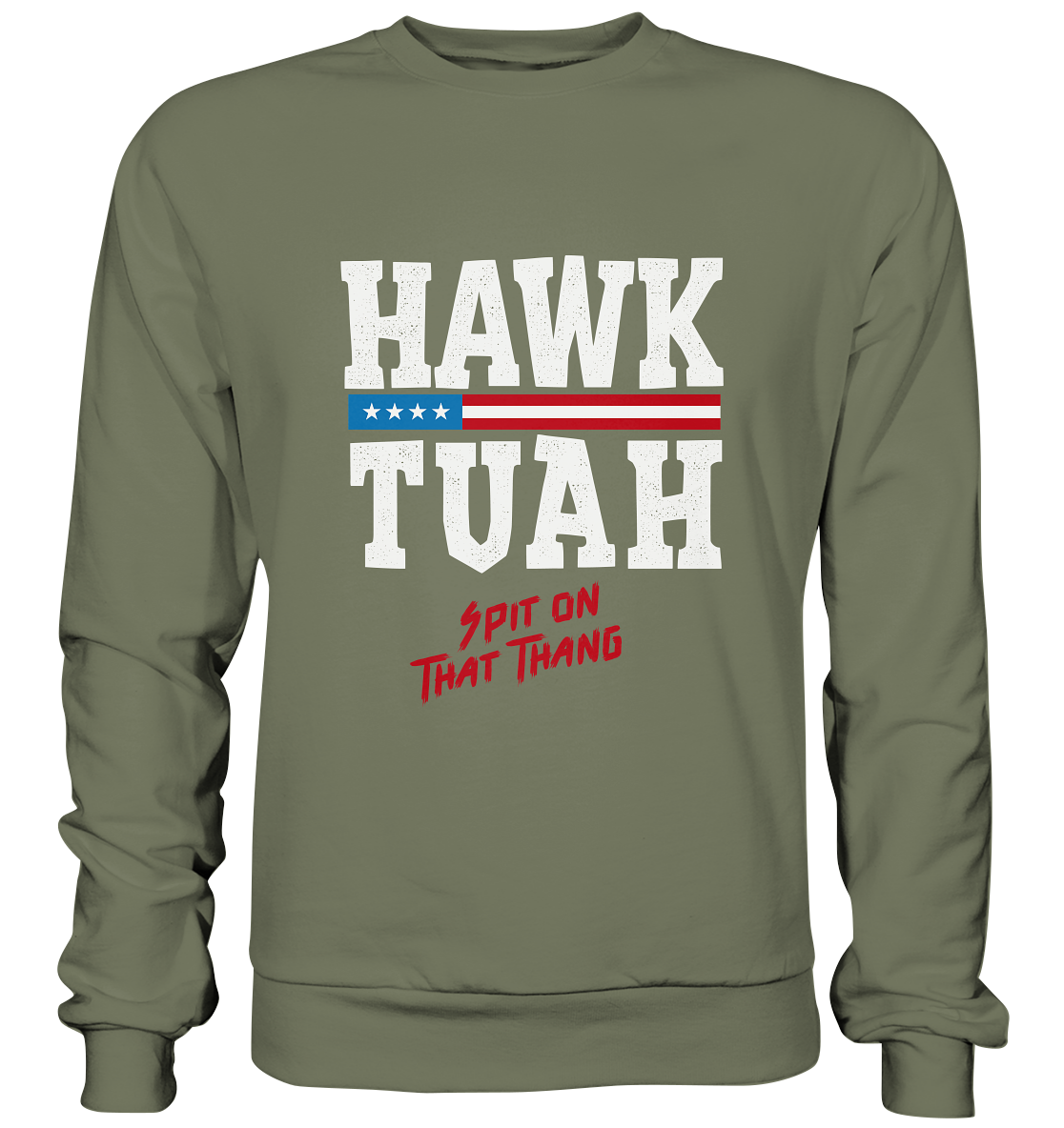 Hawk Tuah White  - Premium Sweatshirt