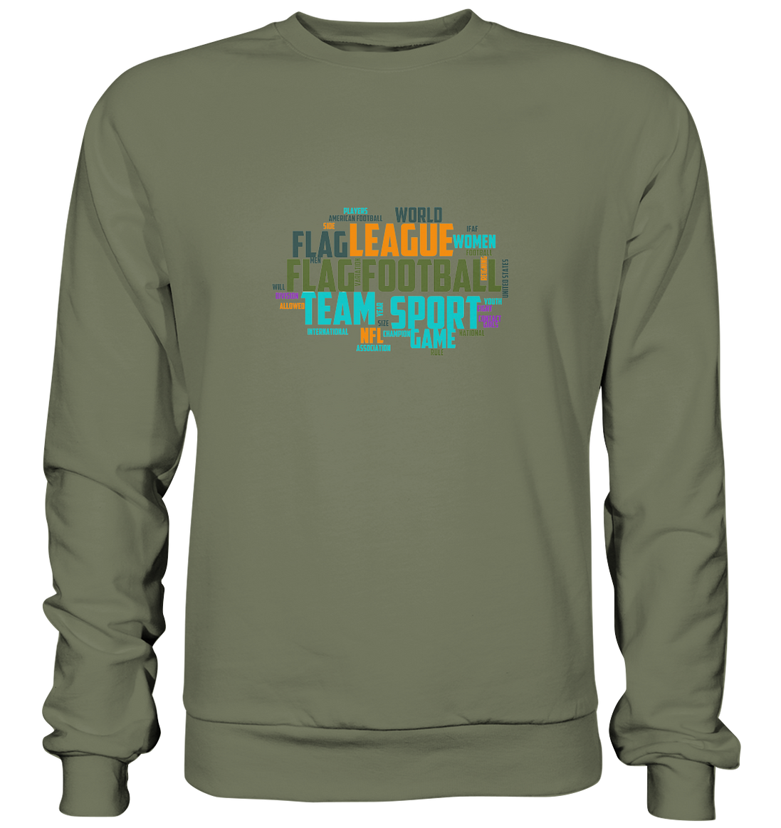 Flag Football Word Bubble - Premium Sweatshirt