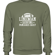 Lineman Serving Pancakes - Premium Sweatshirt