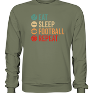 Eat Sleep Football Repeat - Premium Sweatshirt