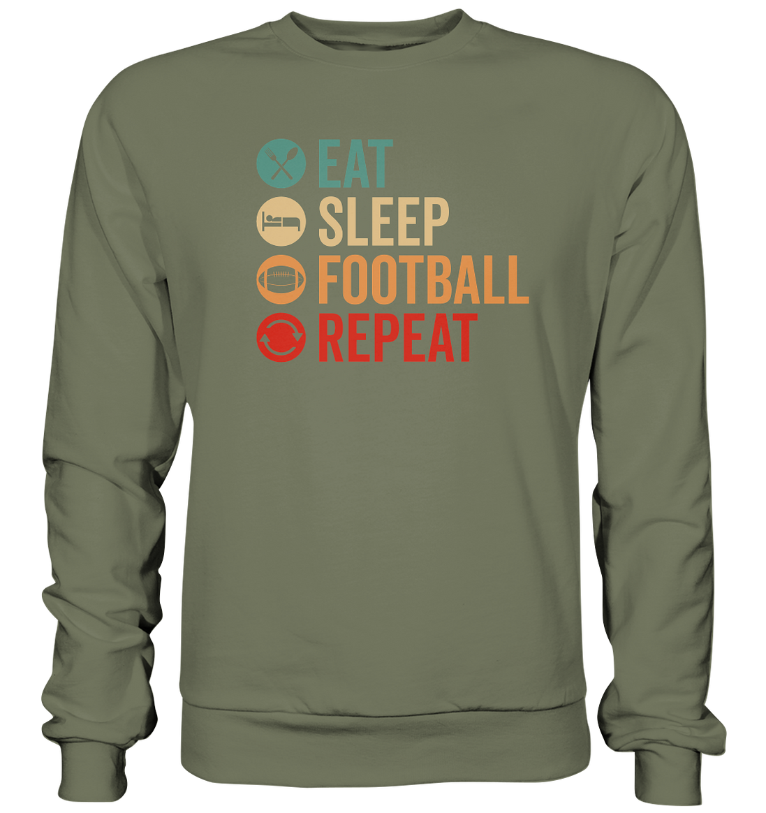 Eat Sleep Football Repeat - Premium Sweatshirt