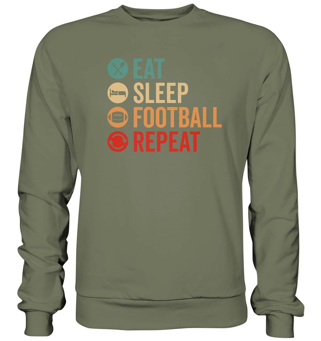 Eat Sleep Football Repeat - Premium Sweatshirt
