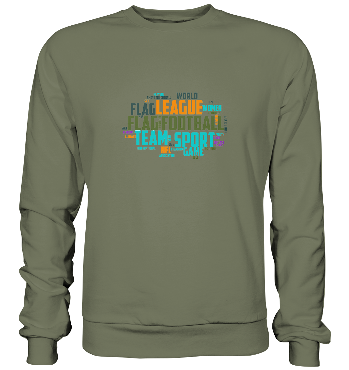 Flag Football Word Bubble - Premium Sweatshirt