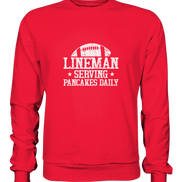 Lineman Serving Pancakes - Premium Sweatshirt
