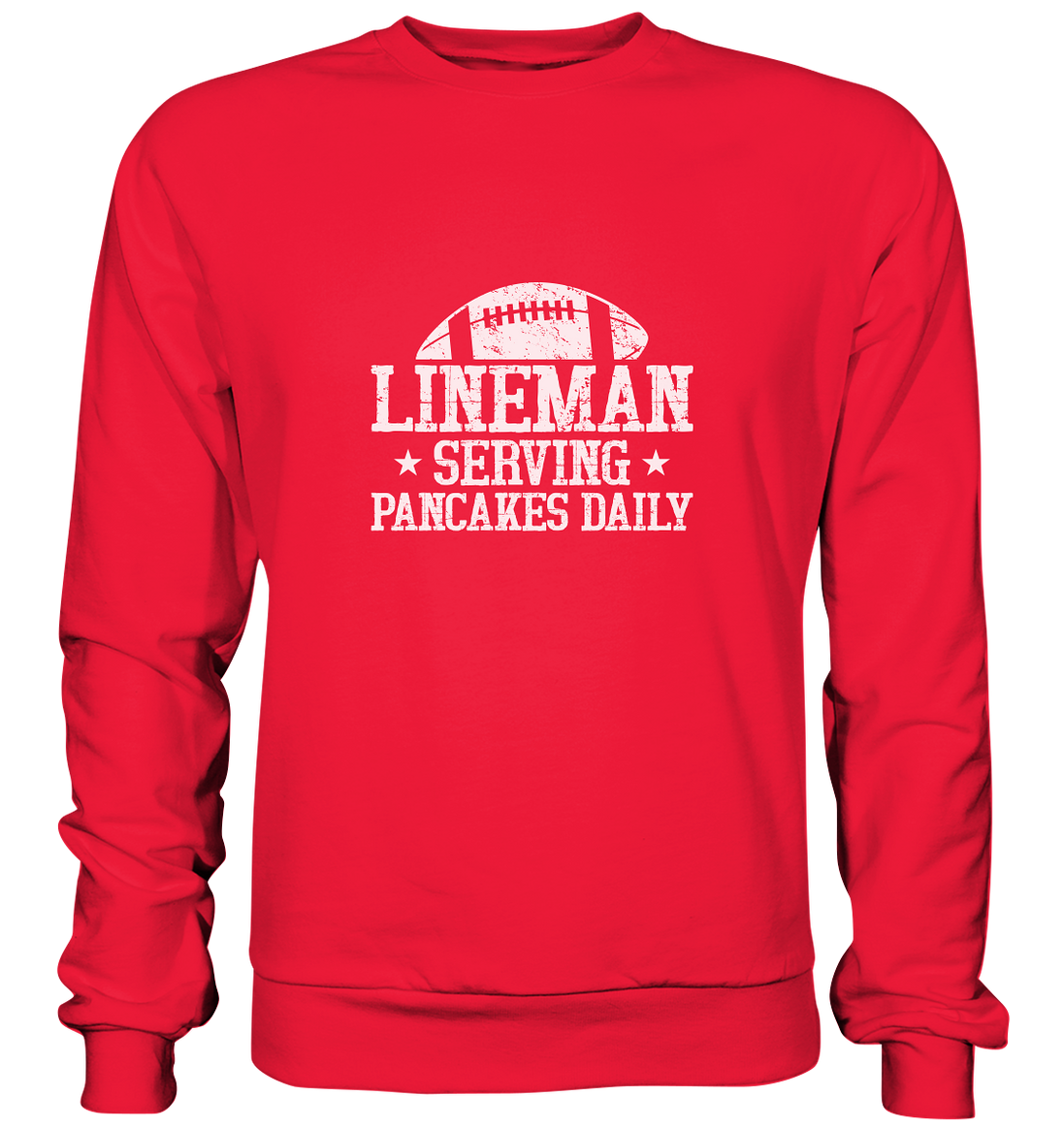 Lineman Serving Pancakes - Premium Sweatshirt