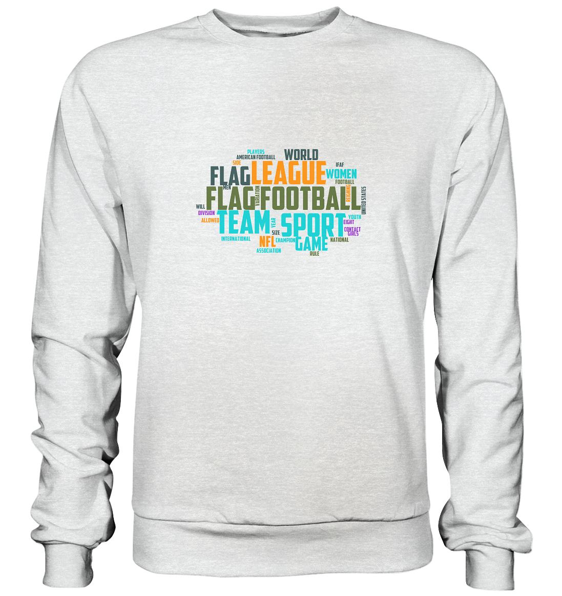 Flag Football Word Bubble - Premium Sweatshirt