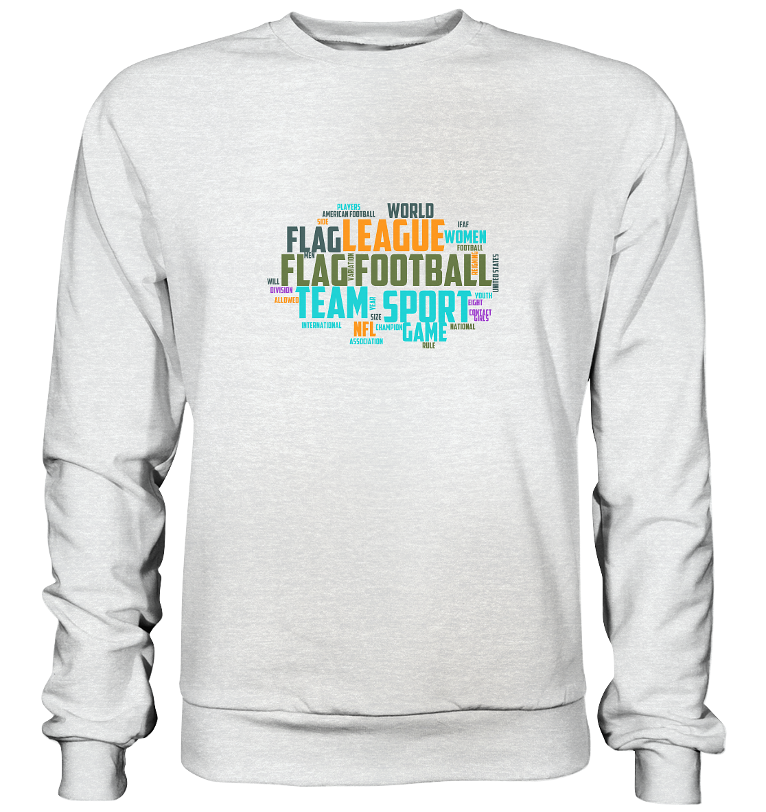 Flag Football Word Bubble - Premium Sweatshirt