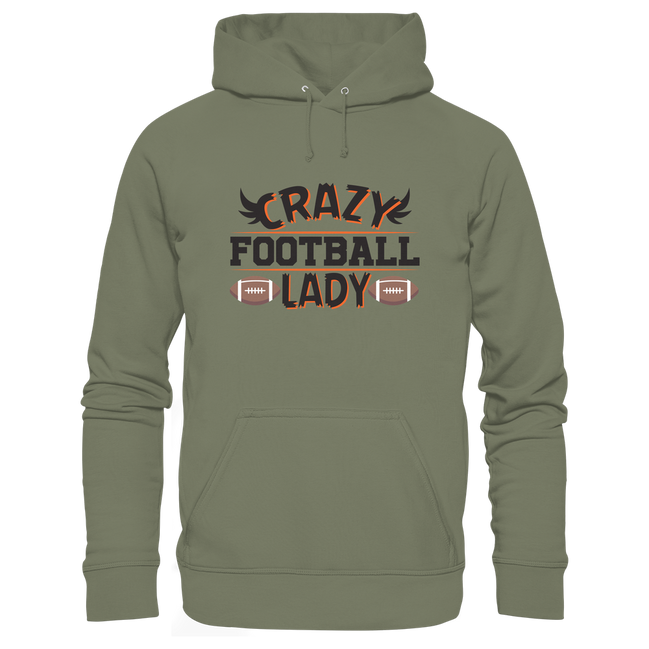 Crazy Football Lady - Premium Unisex Hoodie