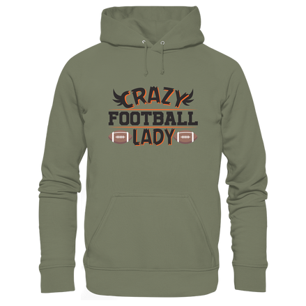 Crazy Football Lady - Premium Unisex Hoodie
