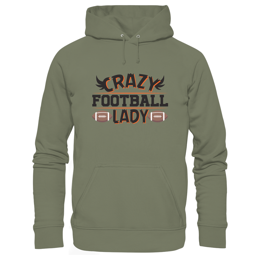 Crazy Football Lady - Premium Unisex Hoodie