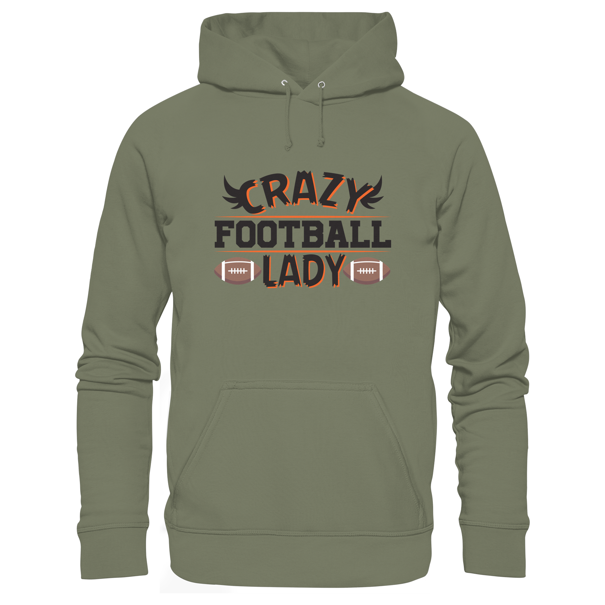 Crazy Football Lady - Premium Unisex Hoodie