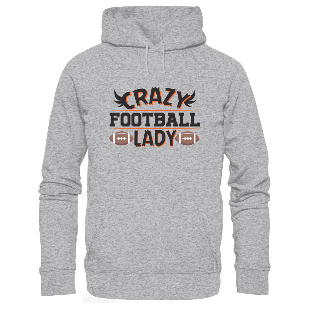 Crazy Football Lady - Premium Unisex Hoodie